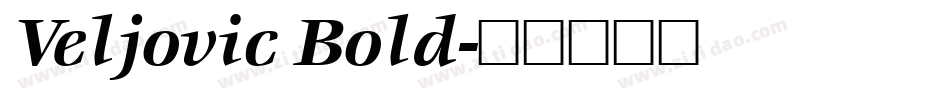 Veljovic Bold字体转换